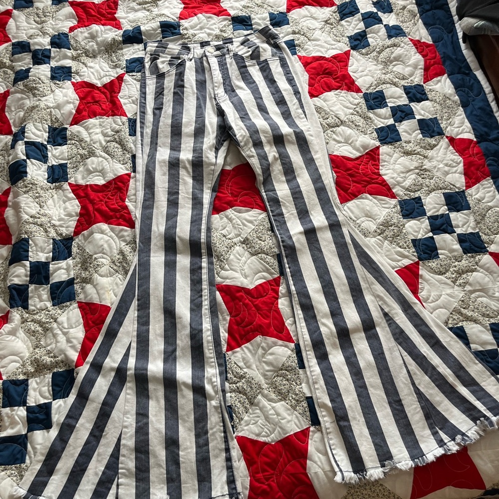Striped Flare Pants